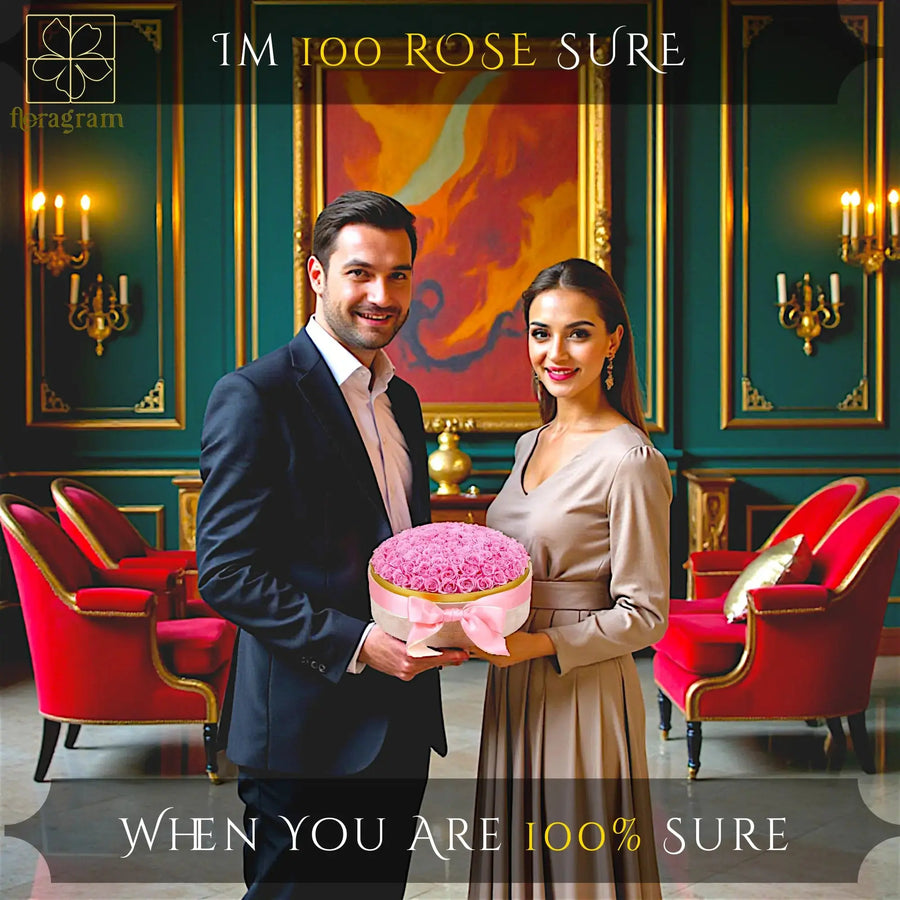 Floragram pink preserved rose box — real roses that last 1–3 years Canada